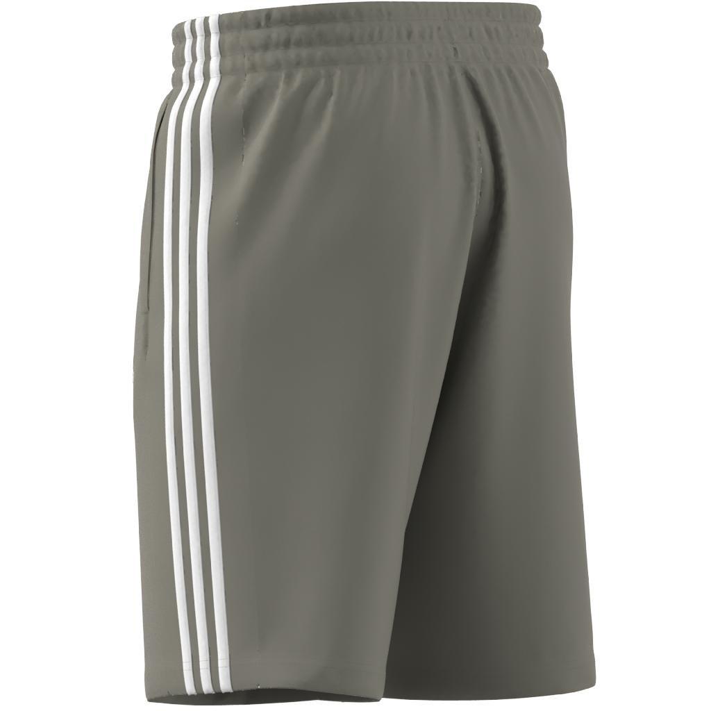 Essentials Single Jersey 3-Stripes Shorts, Green, A901_ONE, large image number 9