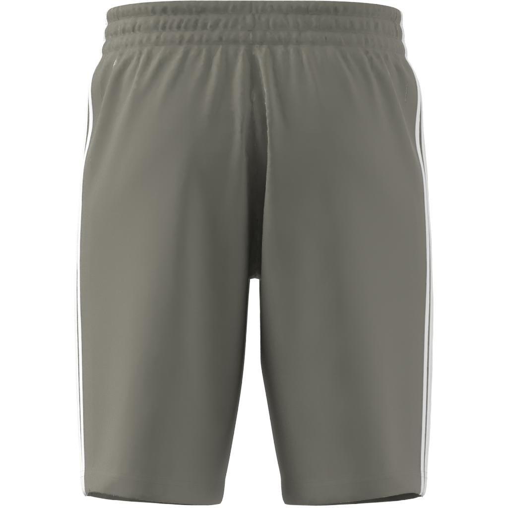 Essentials Single Jersey 3-Stripes Shorts, Green, A901_ONE, large image number 11