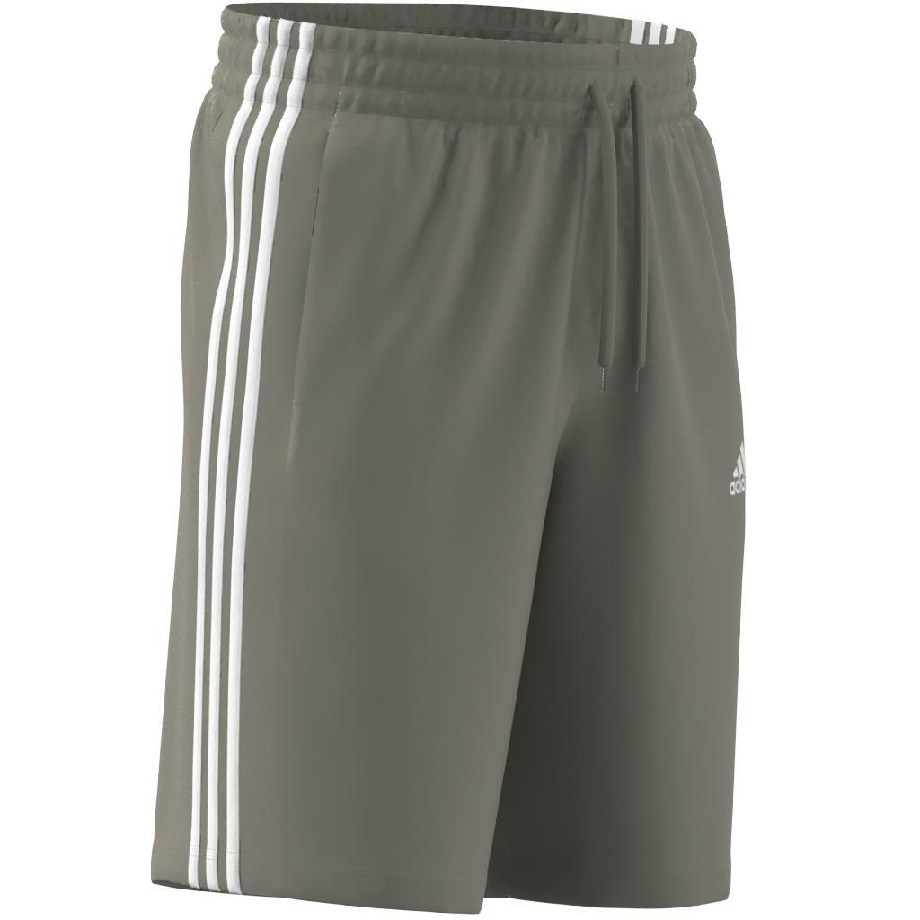 Essentials Single Jersey 3-Stripes Shorts, Green, A901_ONE, large image number 12