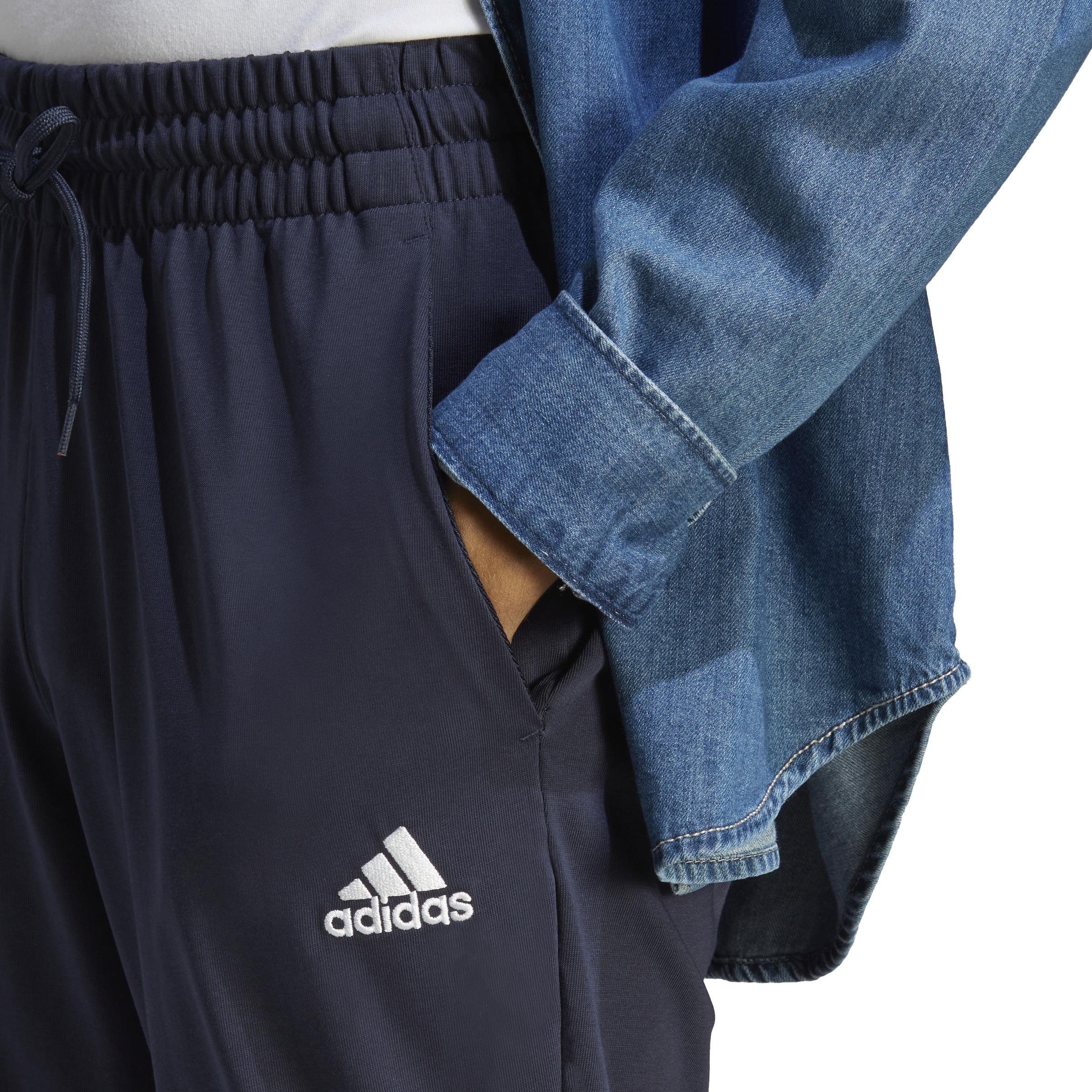 Essentials Single Jersey Tapered Open Hem Joggers, Blue, A901_ONE, large image number 4