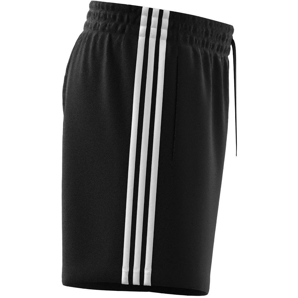 Essentials French Terry 3-Stripes Shorts, Black, A901_ONE, large image number 10