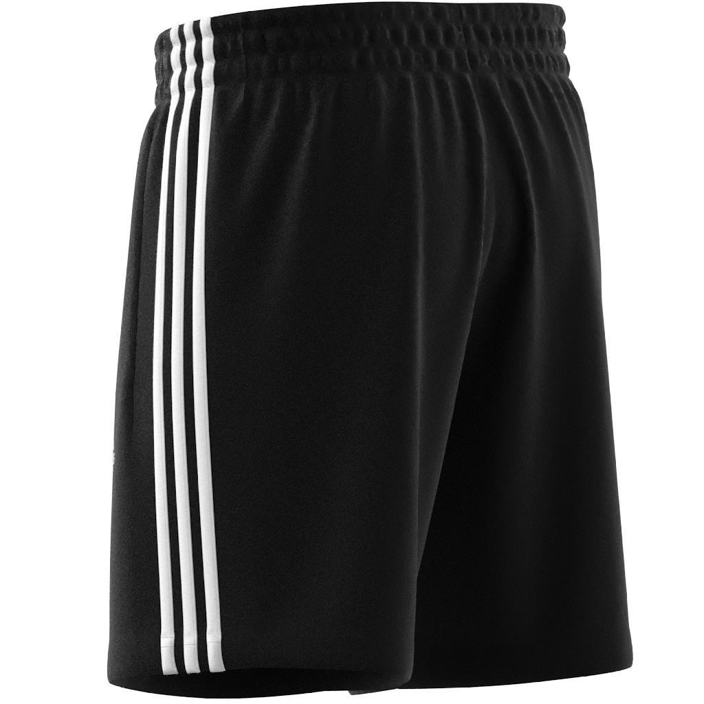 Essentials French Terry 3-Stripes Shorts, Black, A901_ONE, large image number 14