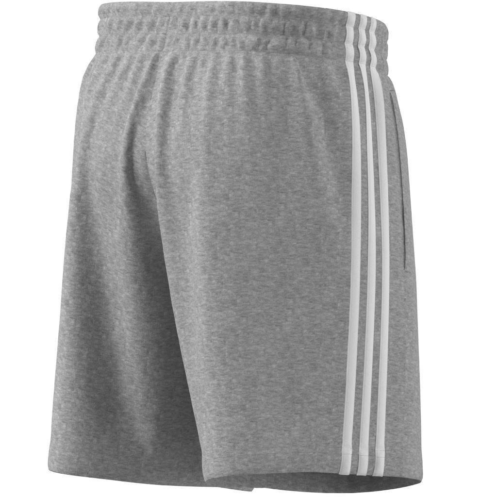 Essentials French Terry 3-Stripes Shorts, Grey, A901_ONE, large image number 2