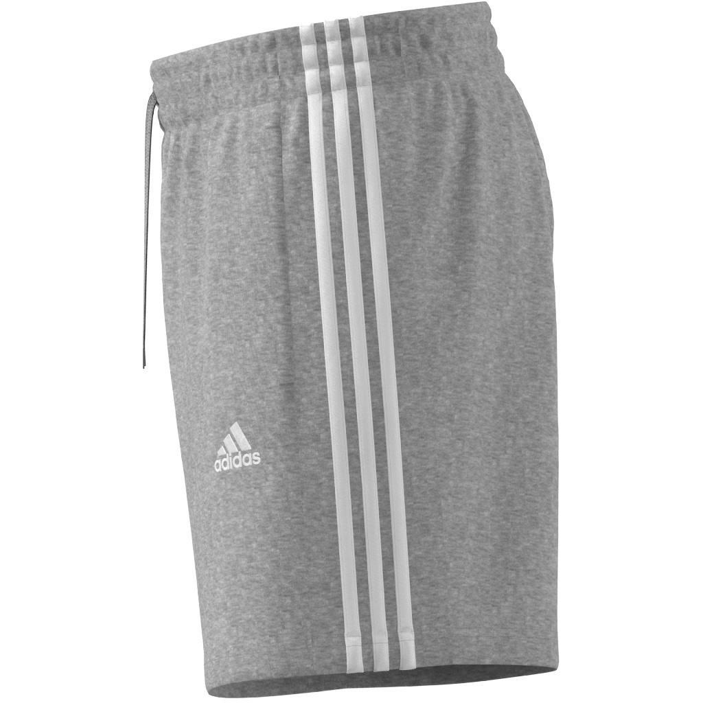 Essentials French Terry 3-Stripes Shorts, Grey, A901_ONE, large image number 3