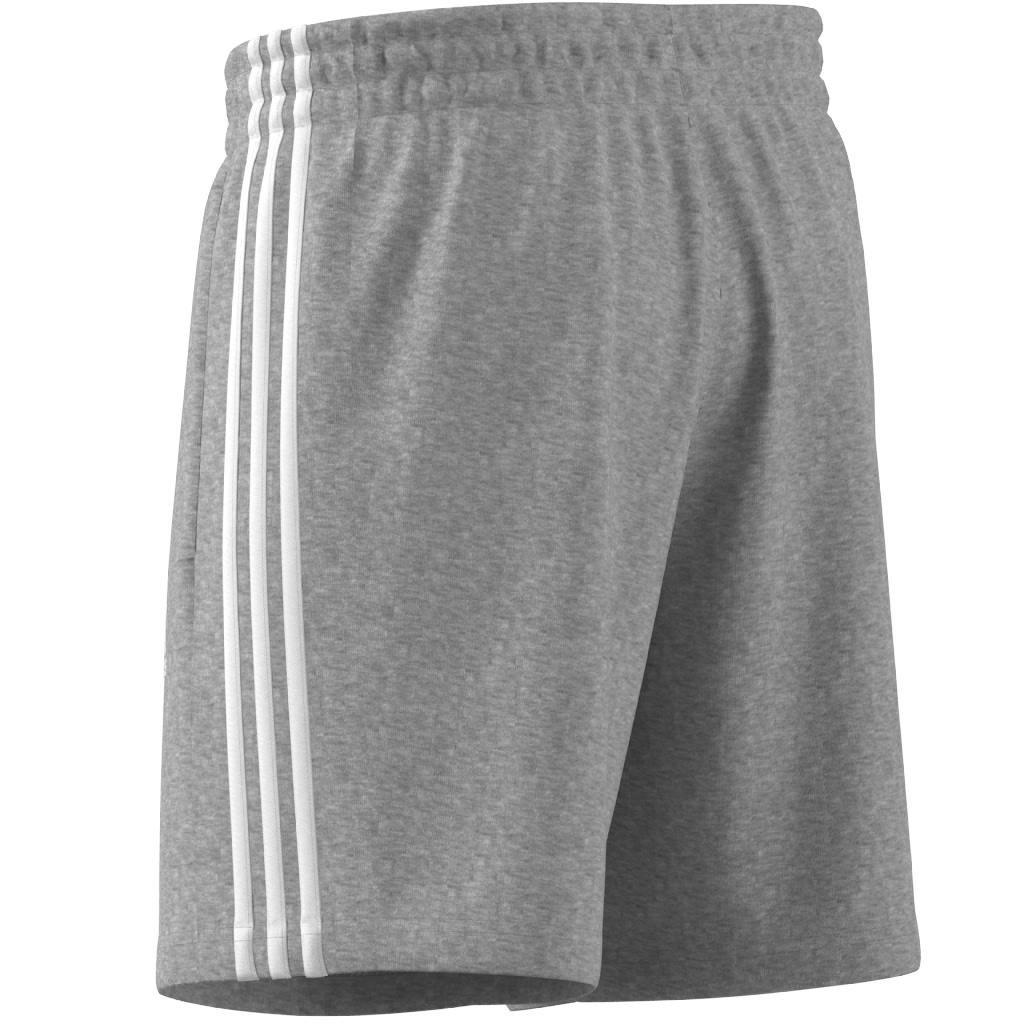 Essentials French Terry 3-Stripes Shorts, Grey, A901_ONE, large image number 4