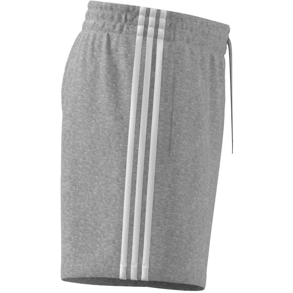 Essentials French Terry 3-Stripes Shorts, Grey, A901_ONE, large image number 5