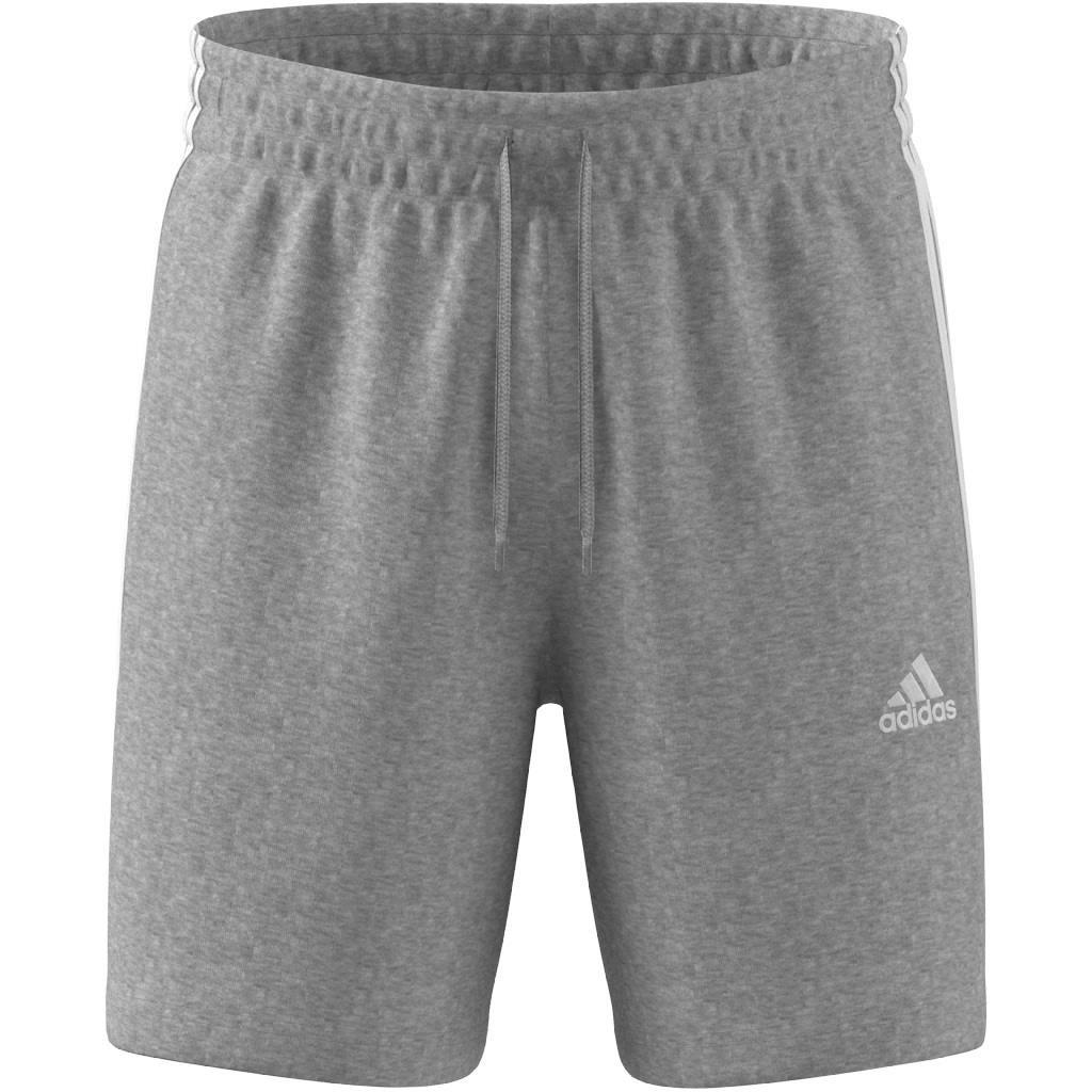 Essentials French Terry 3-Stripes Shorts, Grey, A901_ONE, large image number 9