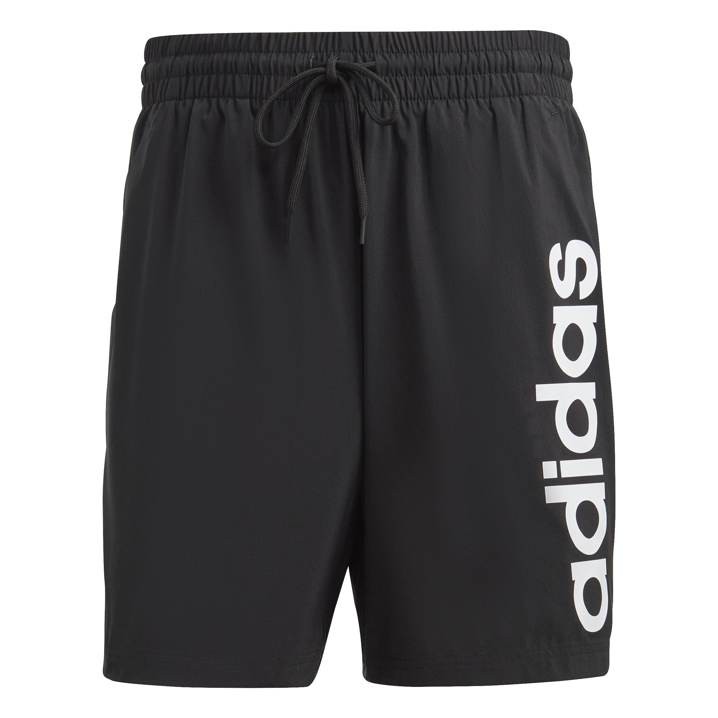 AEROREADY Essentials Chelsea Linear Logo Shorts, Black, A901_ONE, large image number 0