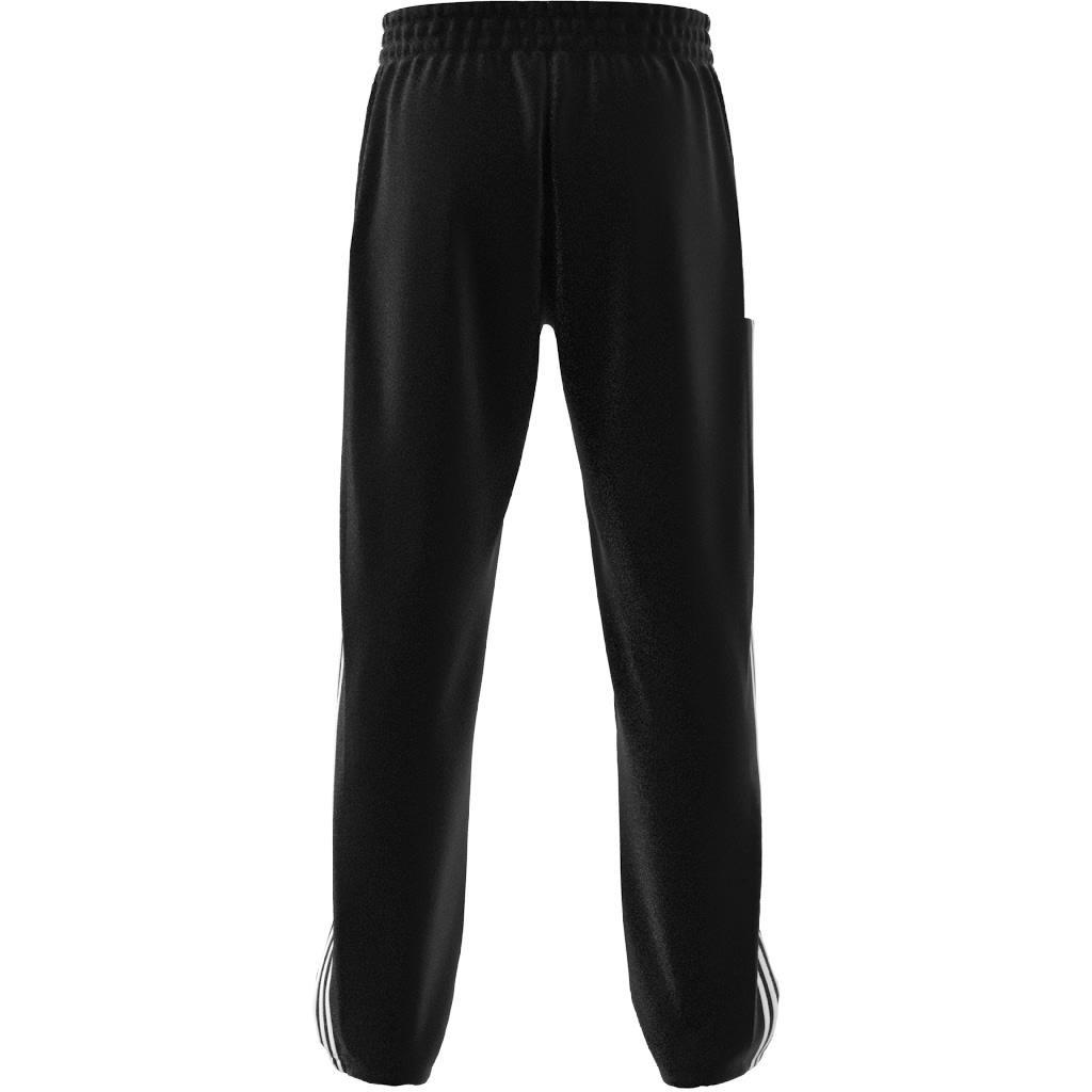 AEROREADY Essentials Elastic Cuff Woven 3-Stripes Tracksuit Bottoms, Black, A901_ONE, large image number 9