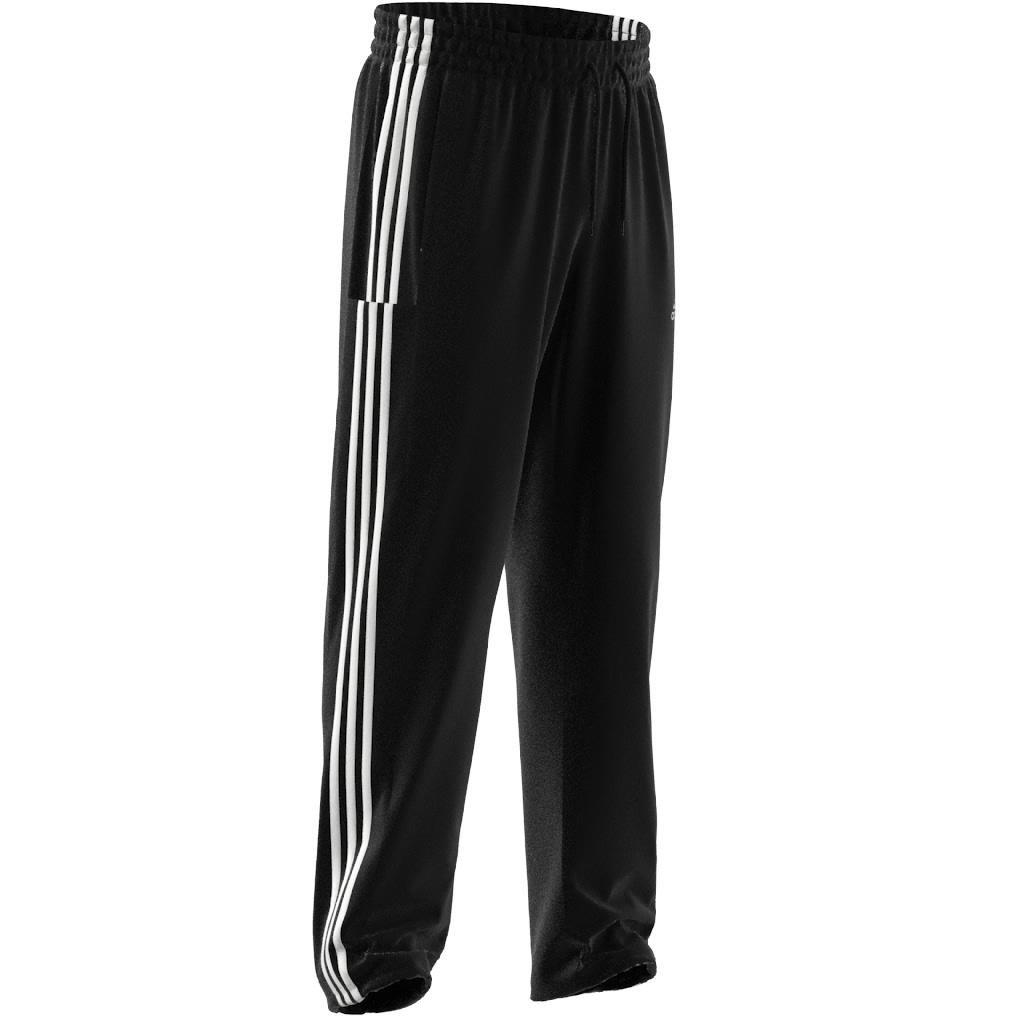 AEROREADY Essentials Elastic Cuff Woven 3-Stripes Tracksuit Bottoms, Black, A901_ONE, large image number 13