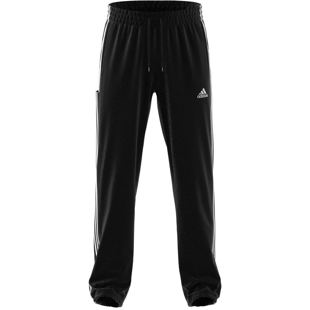 AEROREADY Essentials Elastic Cuff Woven 3-Stripes Tracksuit Bottoms, Black, A901_ONE, large image number 14