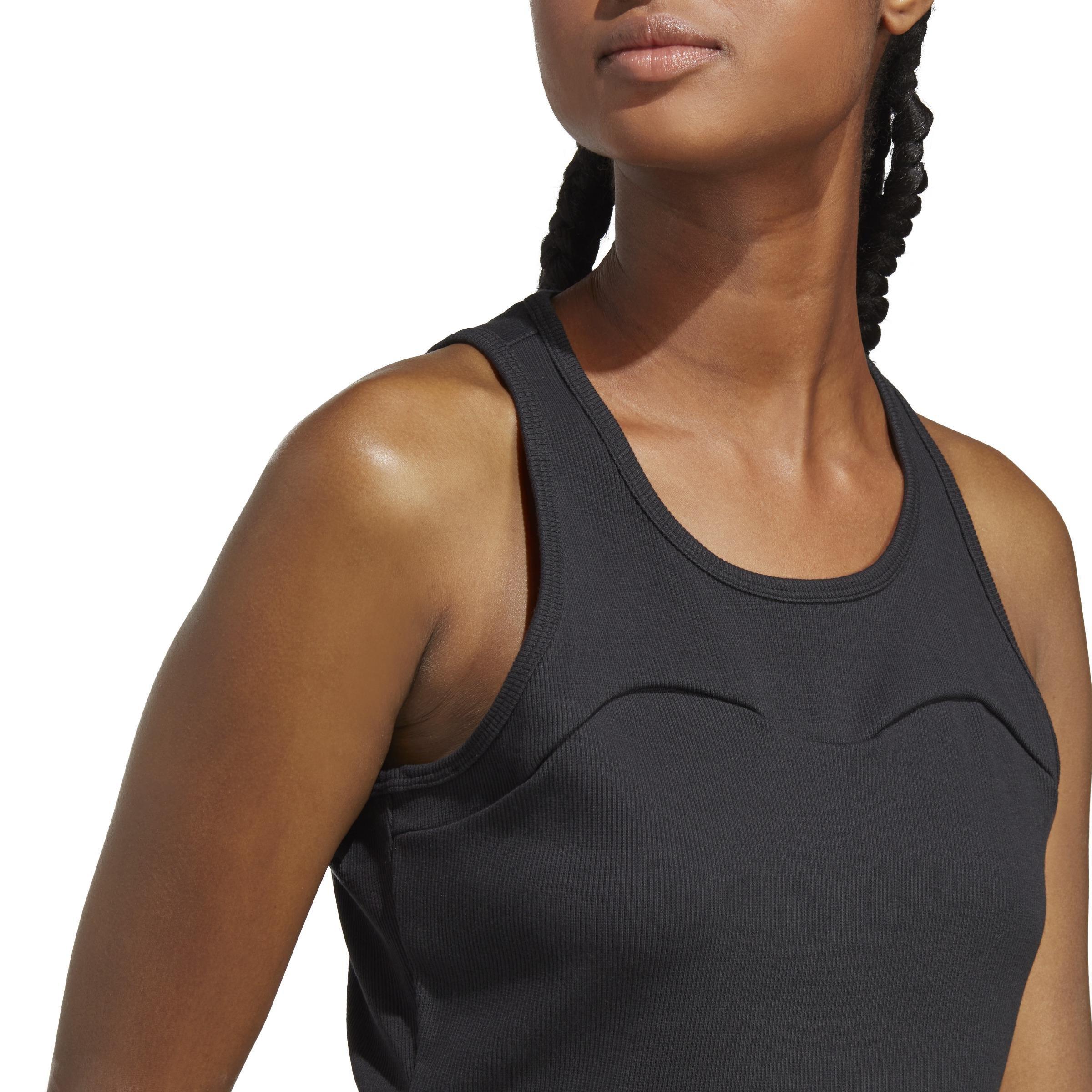 Lounge Rib Tank Top, Black, A901_ONE, large image number 4