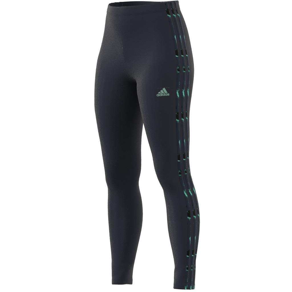 Essentials 3-Stripes Animal Print Leggings, Blue, , large image number 6