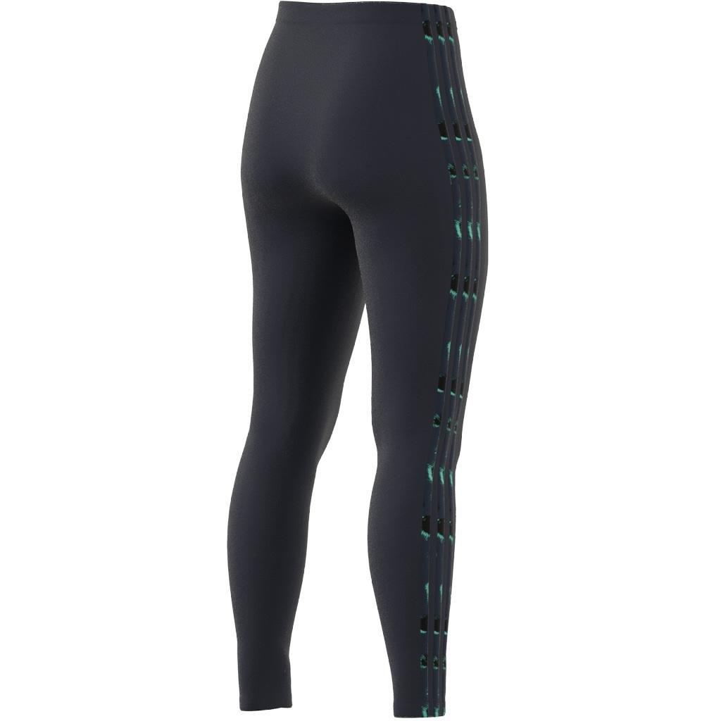 Essentials 3-Stripes Animal Print Leggings, Blue, , large image number 14