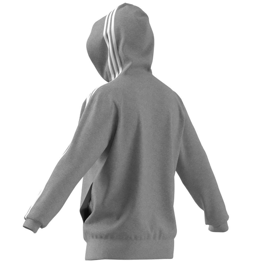 Essentials French Terry 3-Stripes Full-Zip Hoodie, Grey, , large image number 12