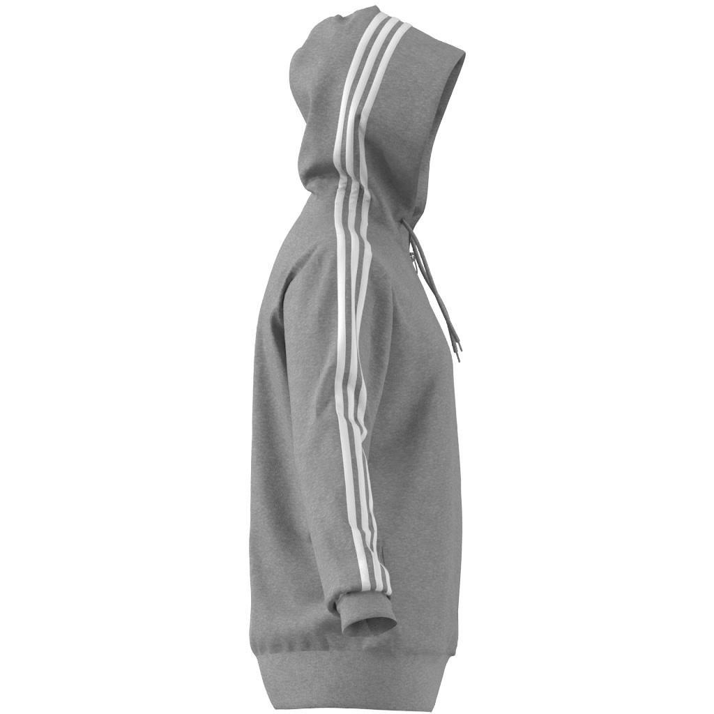 Essentials French Terry 3-Stripes Full-Zip Hoodie, Grey, , large image number 14