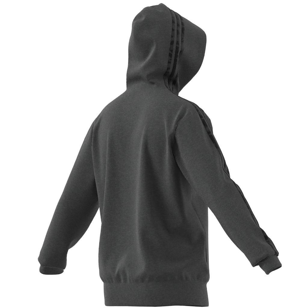 Essentials French Terry 3-Stripes Full-Zip Hoodie, Grey, A901_ONE, large image number 12