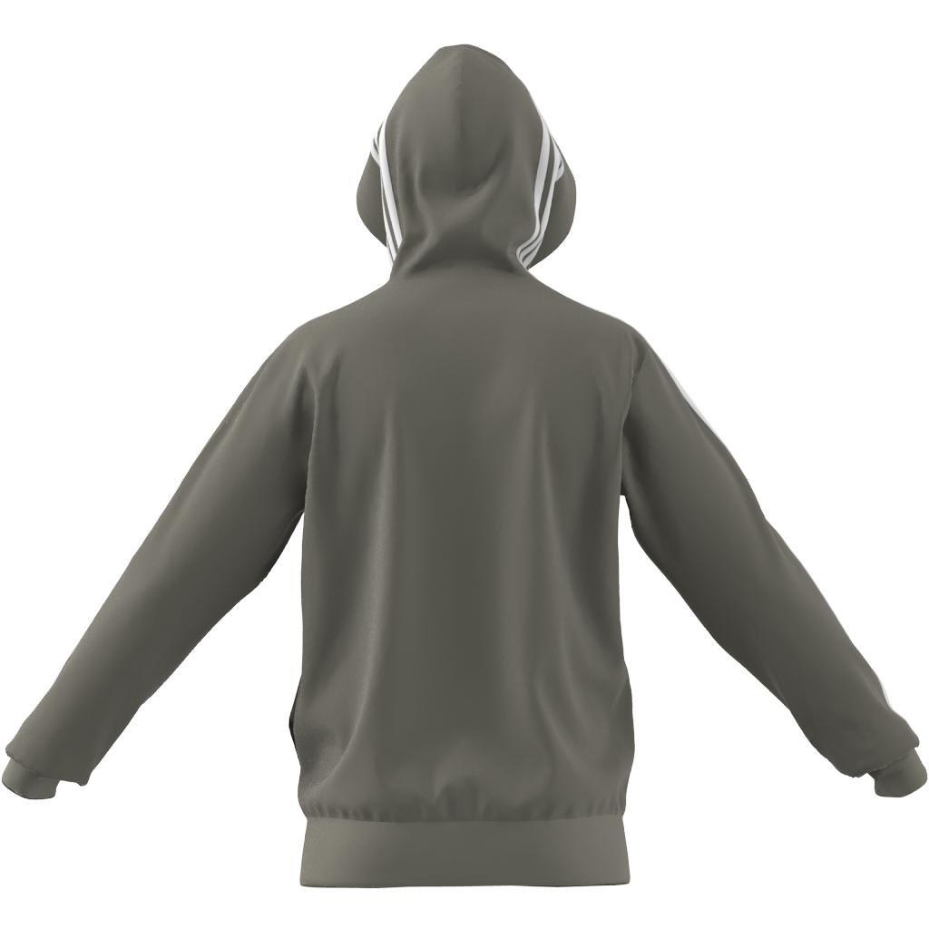 Essentials French Terry 3-Stripes Full-Zip Hoodie, Green, A901_ONE, large image number 9