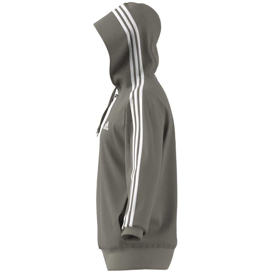 Essentials French Terry 3-Stripes Full-Zip Hoodie, Green, A901_ONE, large image number 14