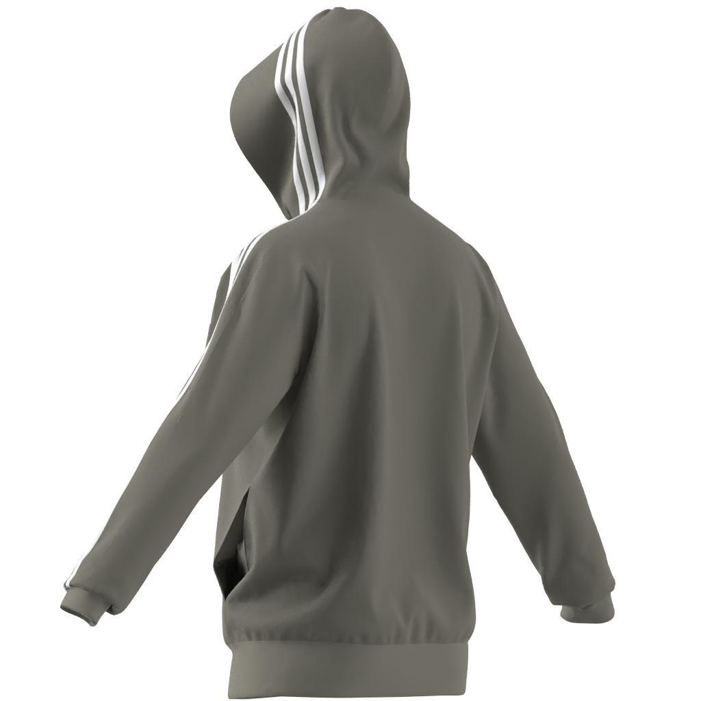 Essentials French Terry 3-Stripes Full-Zip Hoodie, Green, A901_ONE, large image number 15