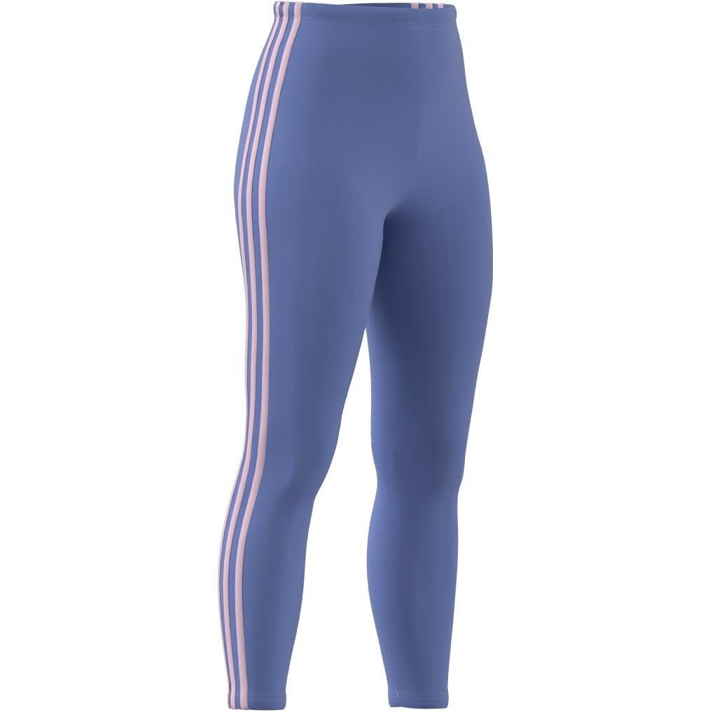 Essentials 3-Stripes High-Waisted Single Jersey Leggings, Blue, A901_ONE, large image number 5