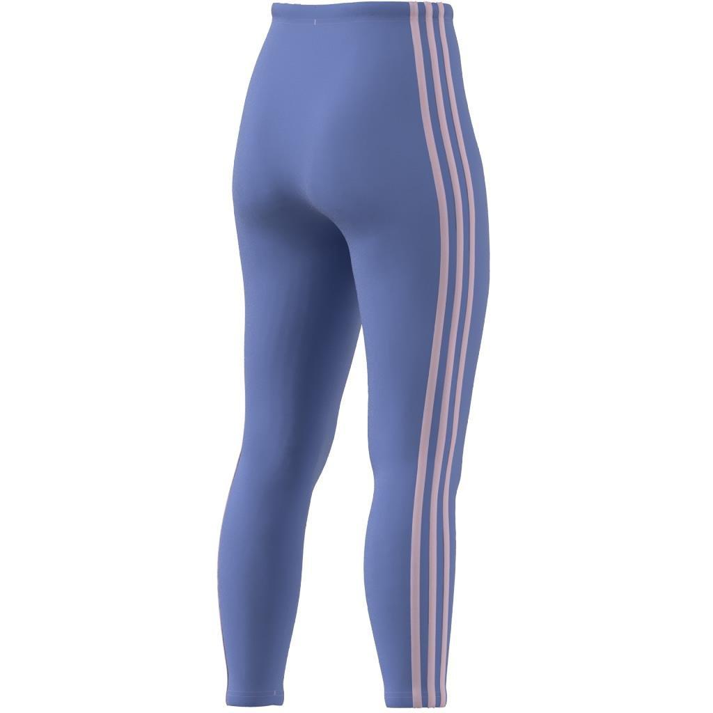 Essentials 3-Stripes High-Waisted Single Jersey Leggings, Blue, A901_ONE, large image number 6