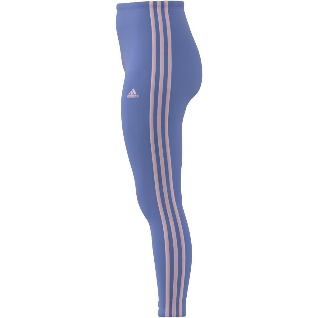 Essentials 3-Stripes High-Waisted Single Jersey Leggings, Blue, A901_ONE, large image number 7