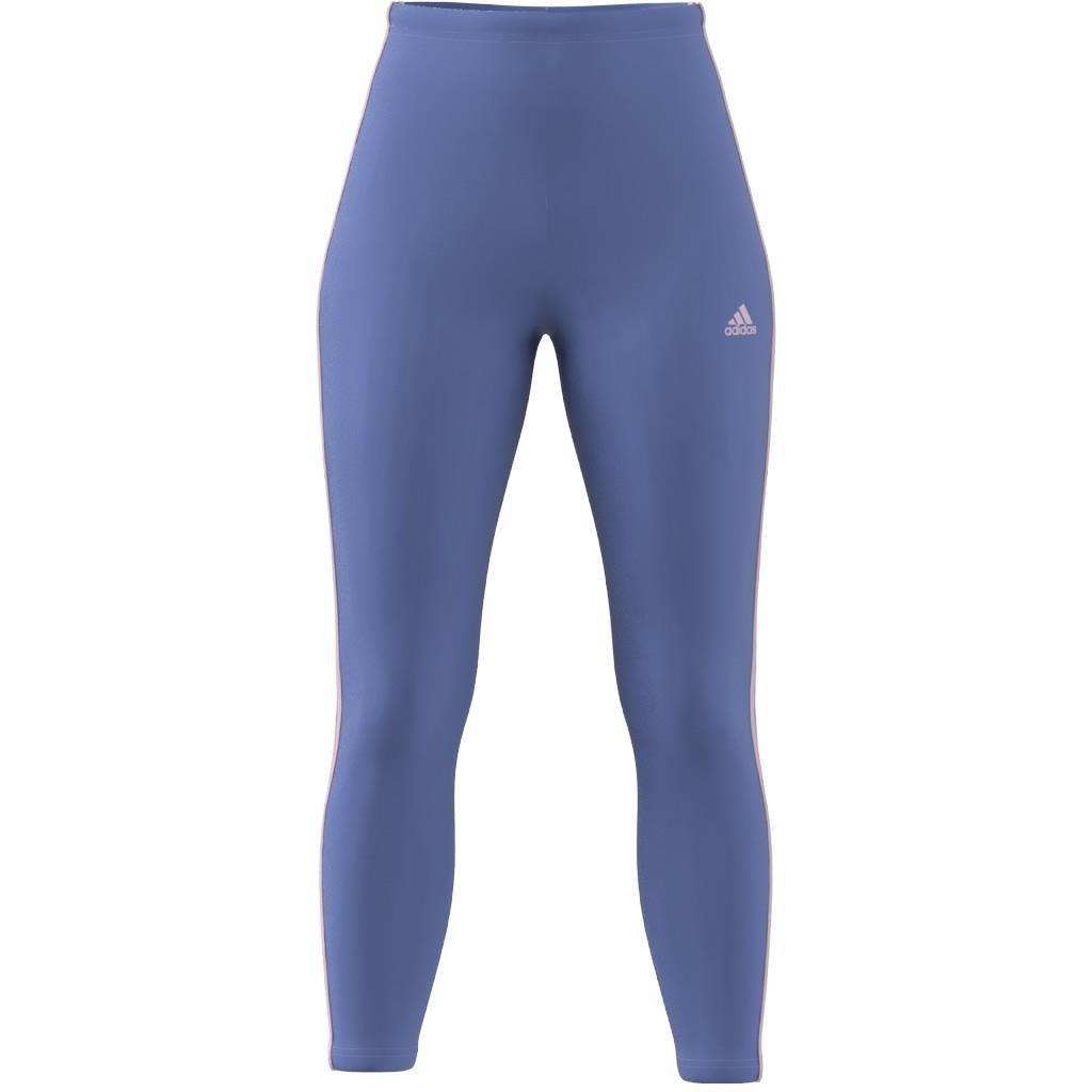 Essentials 3-Stripes High-Waisted Single Jersey Leggings, Blue, A901_ONE, large image number 8