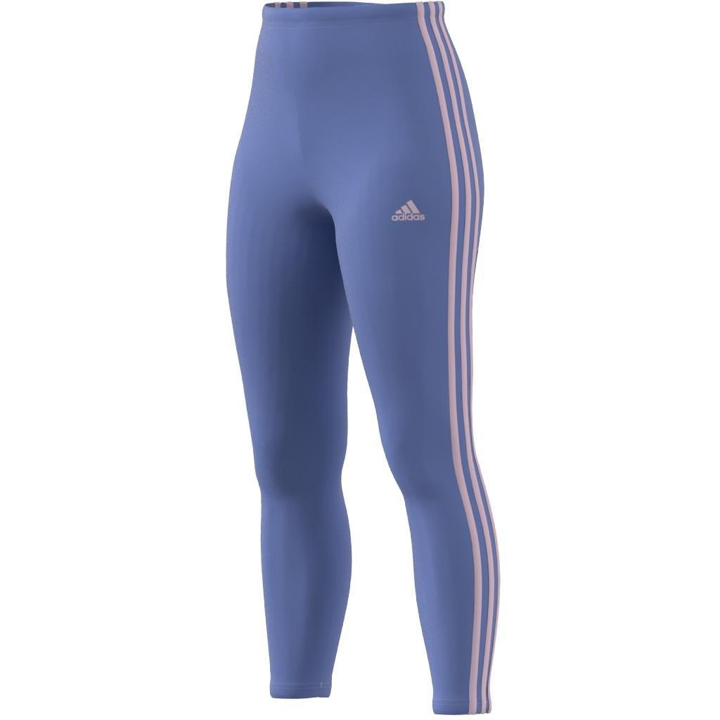 Essentials 3-Stripes High-Waisted Single Jersey Leggings, Blue, A901_ONE, large image number 9