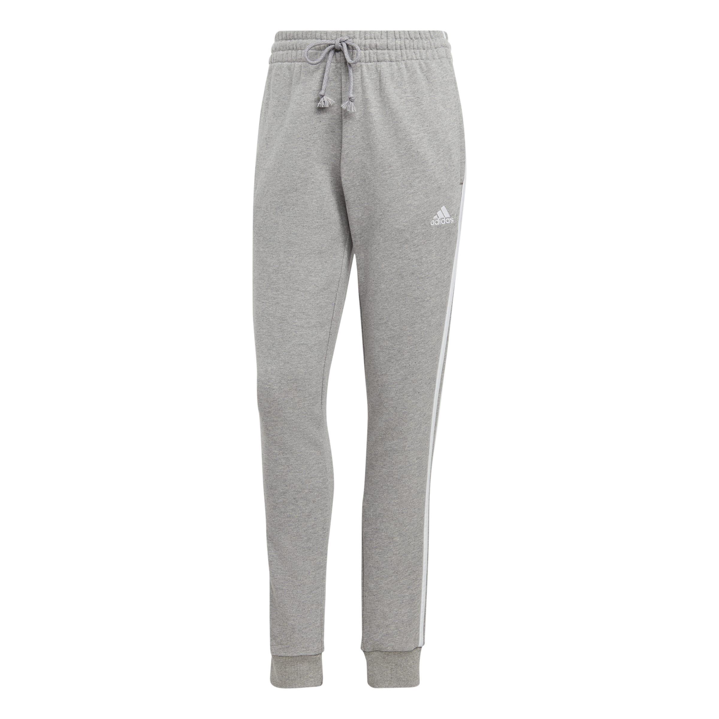 Essentials 3-Stripes French Terry Cuffed Joggers, Grey, A901_ONE, large image number 0