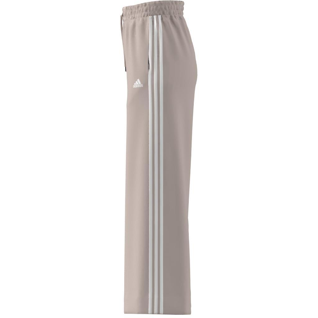 Essentials 3-Stripes French Terry Wide Joggers, Pink, A901_ONE, large image number 13