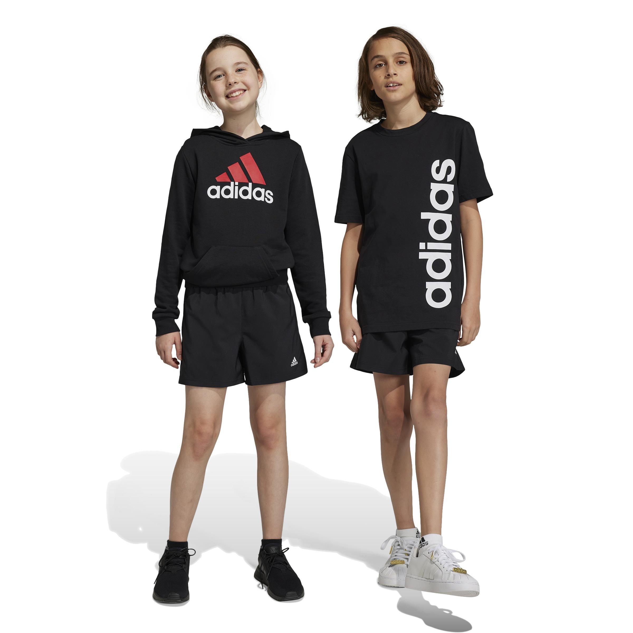 Unisex Kids Essentials Small Logo Chelsea Shorts, Black, A901_ONE, large image number 11