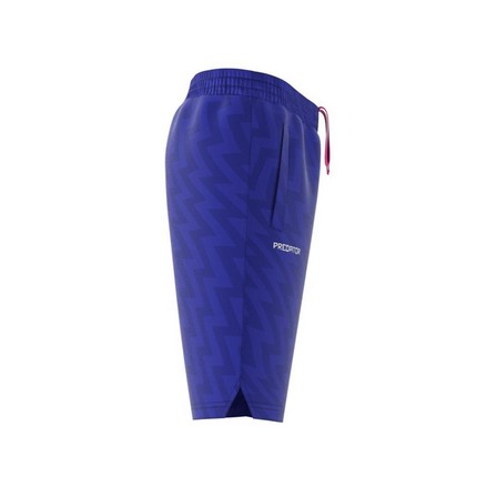 Unisex Kids Football-Inspired Predator Shorts, Blue, A901_ONE, large image number 9