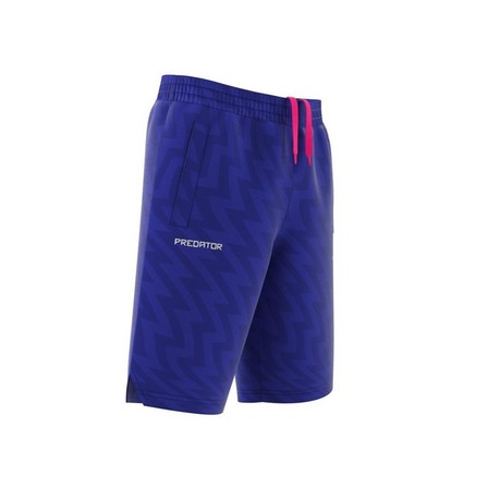 Unisex Kids Football-Inspired Predator Shorts, Blue, A901_ONE, large image number 13