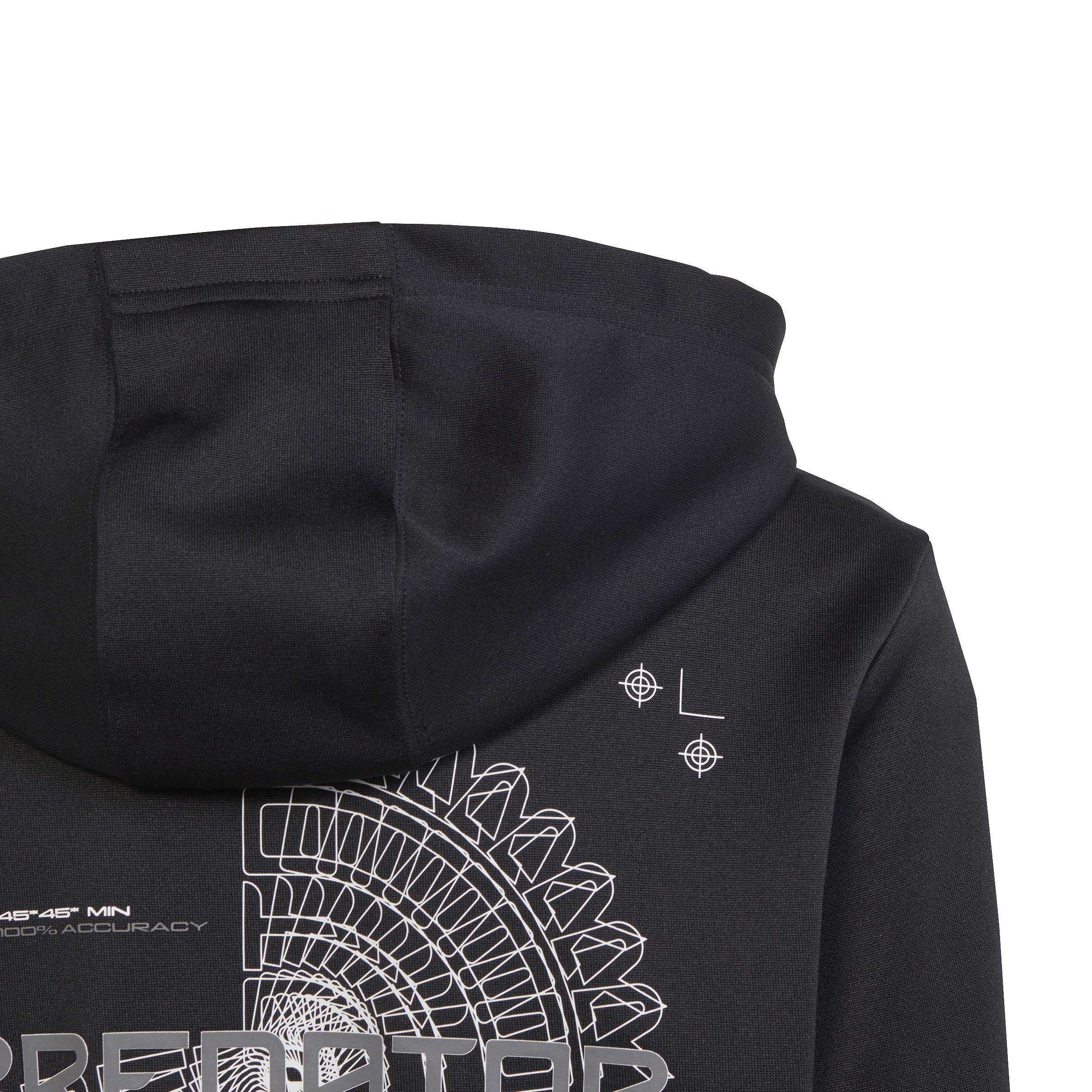 Unisex Kids Football-Inspired Predator Full-Zip Hoodie, Black, , large image number 6