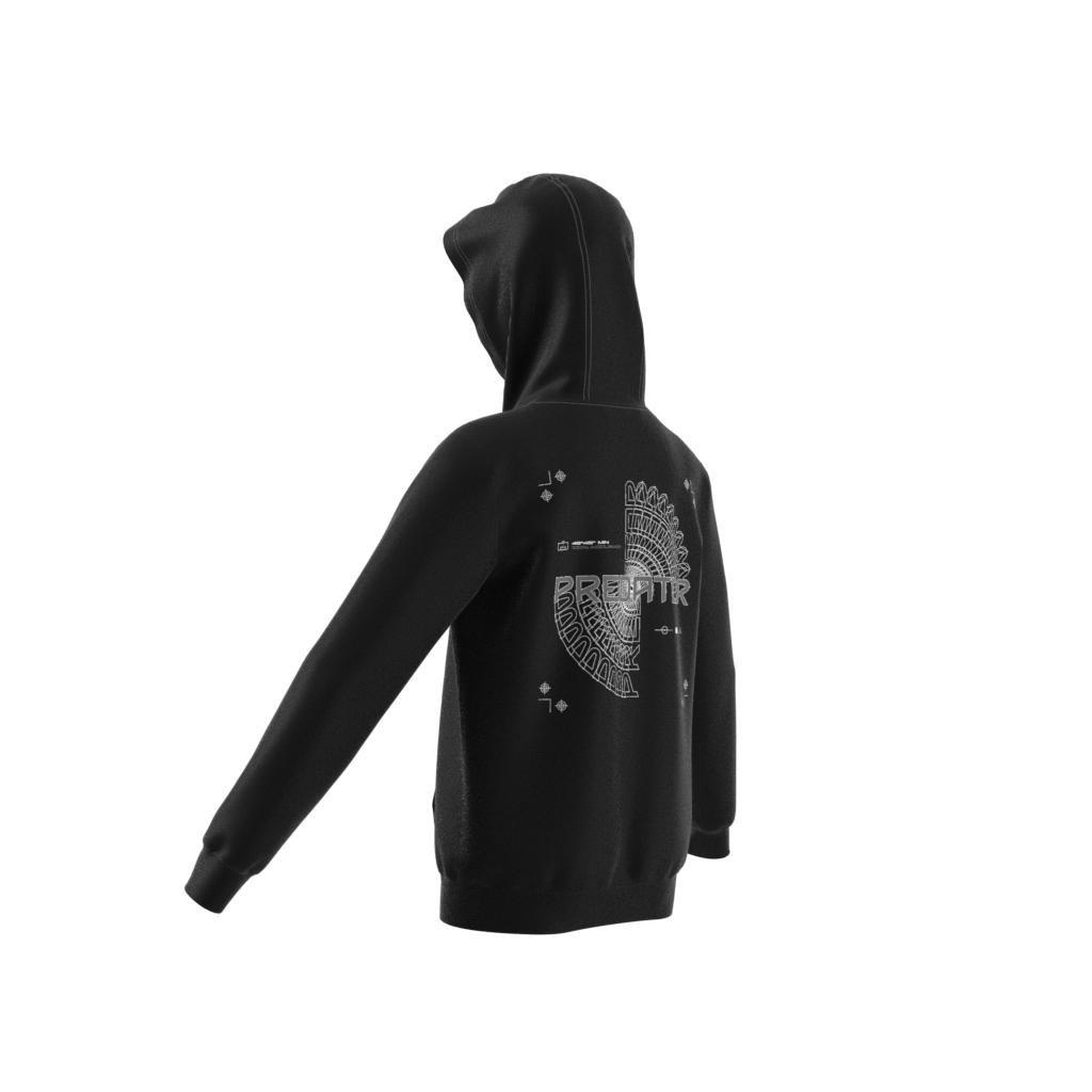 Unisex Kids Football-Inspired Predator Full-Zip Hoodie, Black, A901_ONE, large image number 9