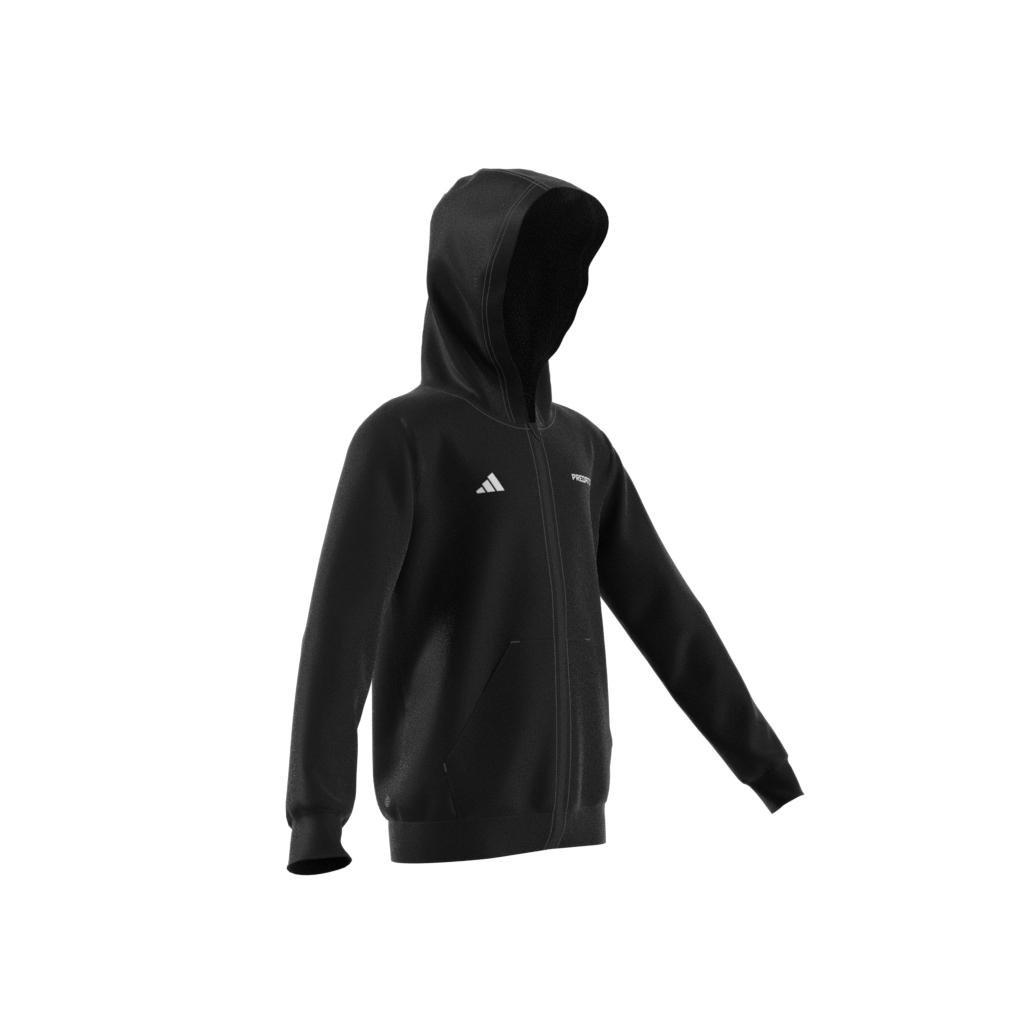 Unisex Kids Football-Inspired Predator Full-Zip Hoodie, Black, A901_ONE, large image number 14
