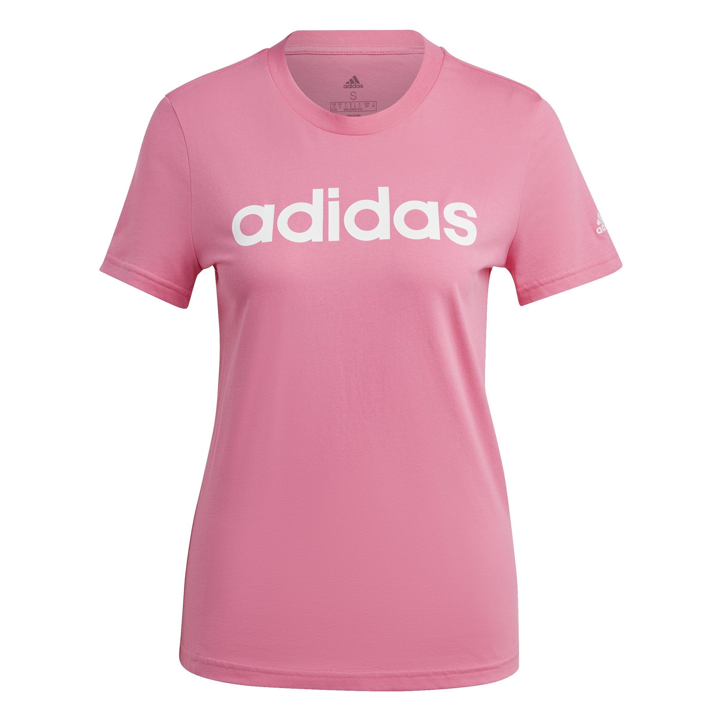 Essentials Slim Logo T-Shirt, Pink, A901_ONE, medium