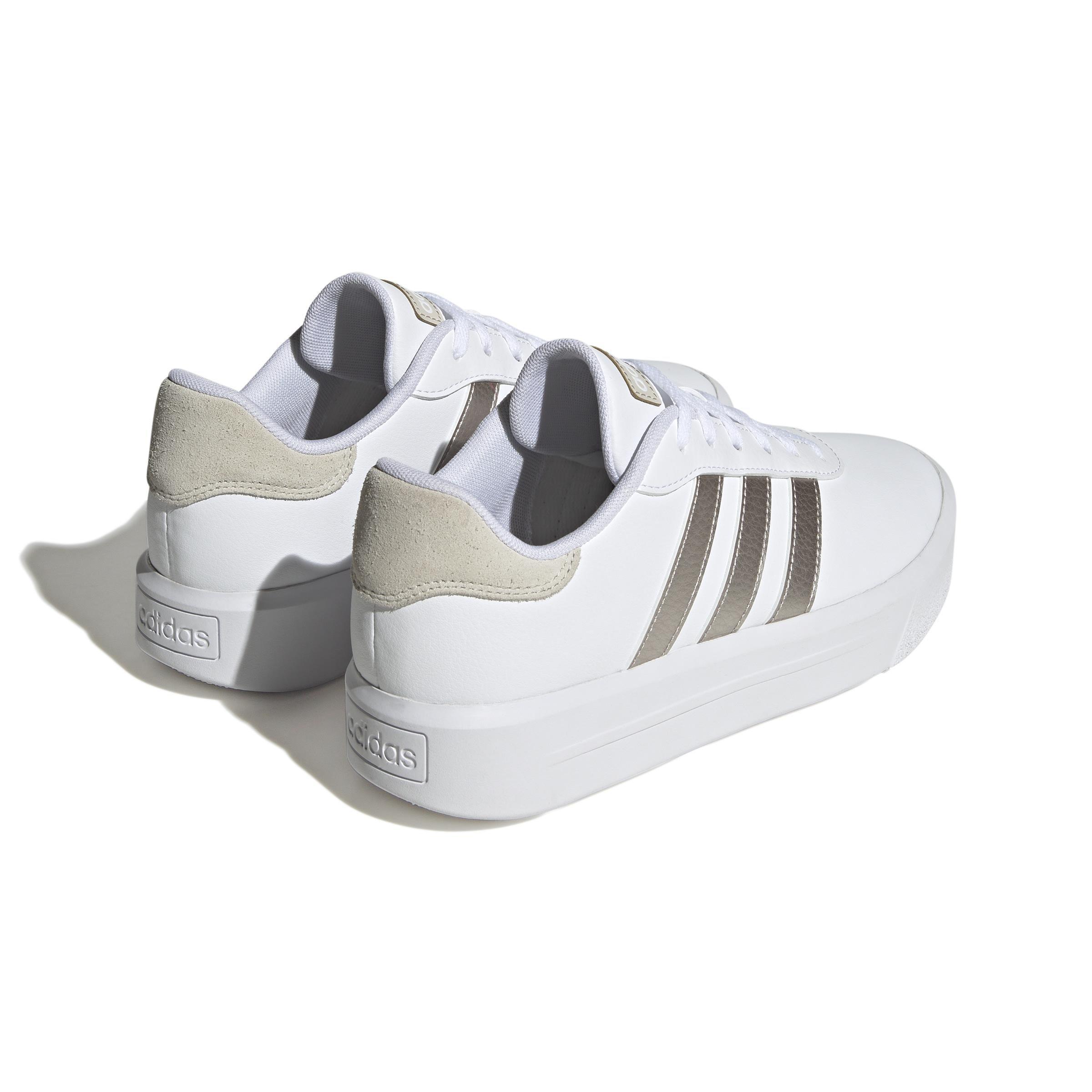 Court Platform Shoes, White, A901_ONE, large image number 3