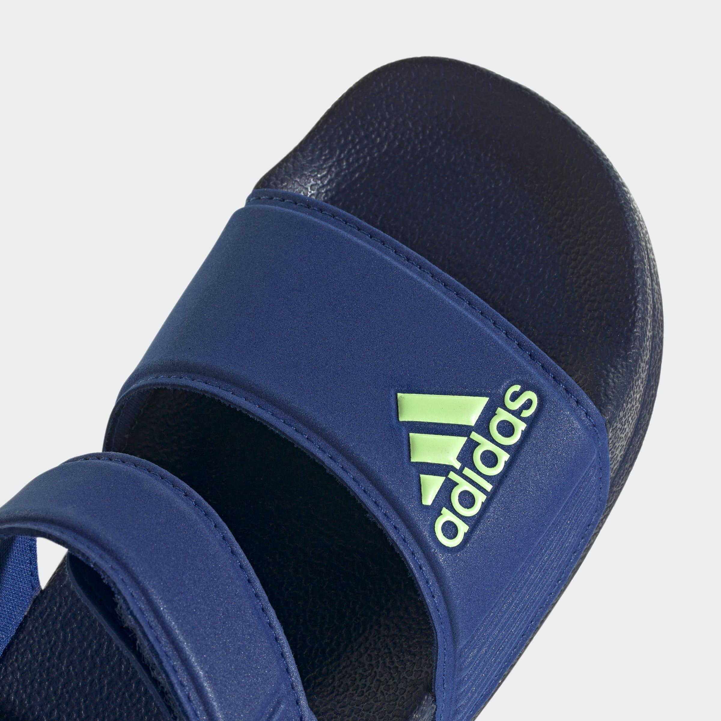 Kids Unisex Adilette Sandals, Blue, A901_ONE, large image number 4