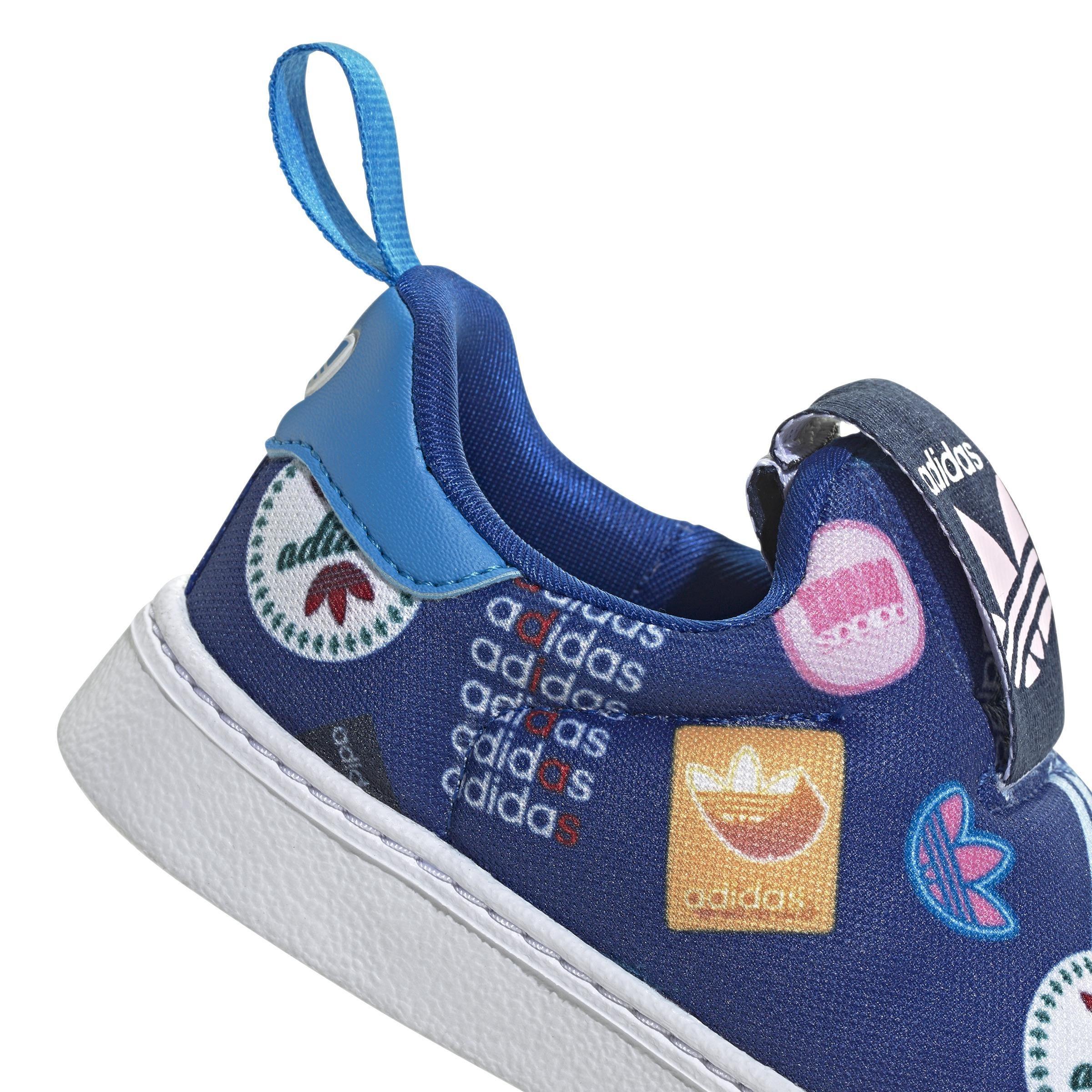 Unisex Kids Superstar 360 Shoes, Blue, , large image number 4
