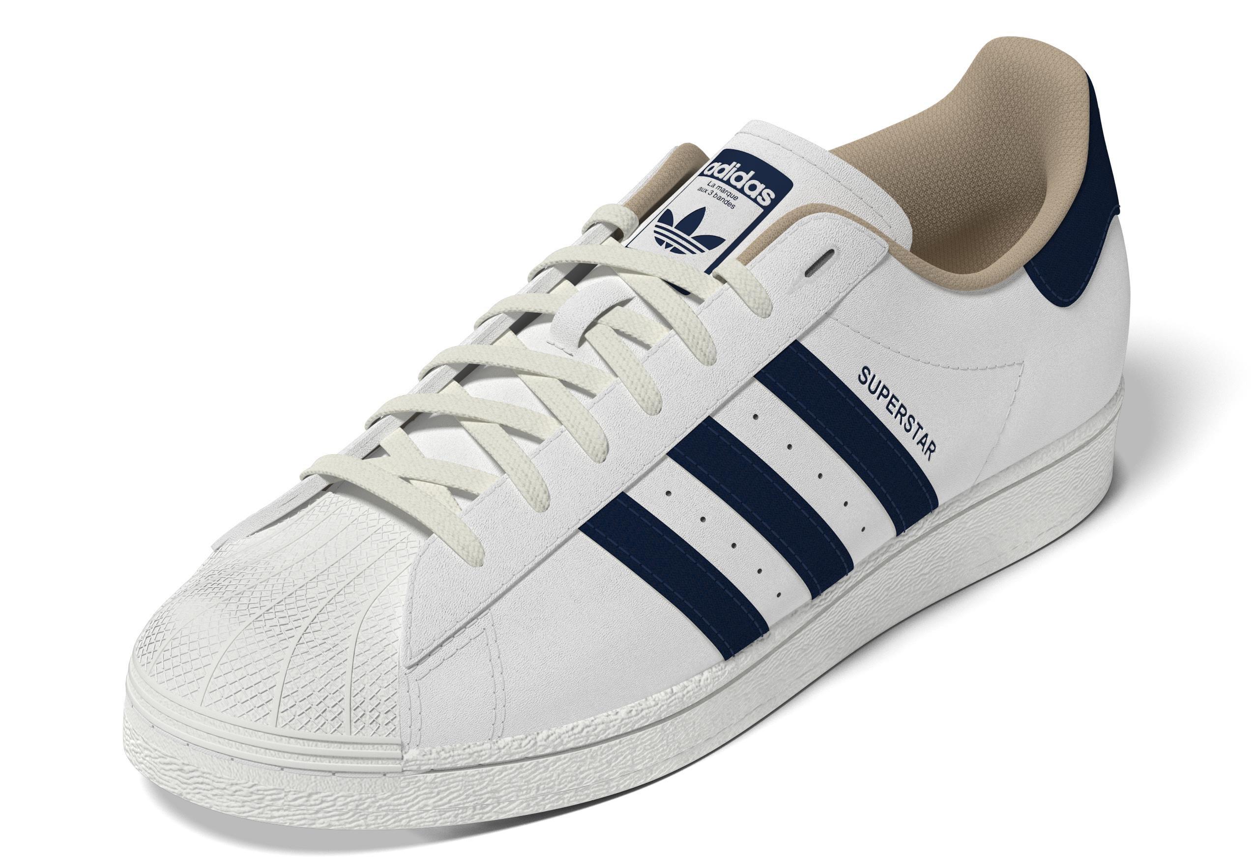 Adidas superstar 80s white navy best sale