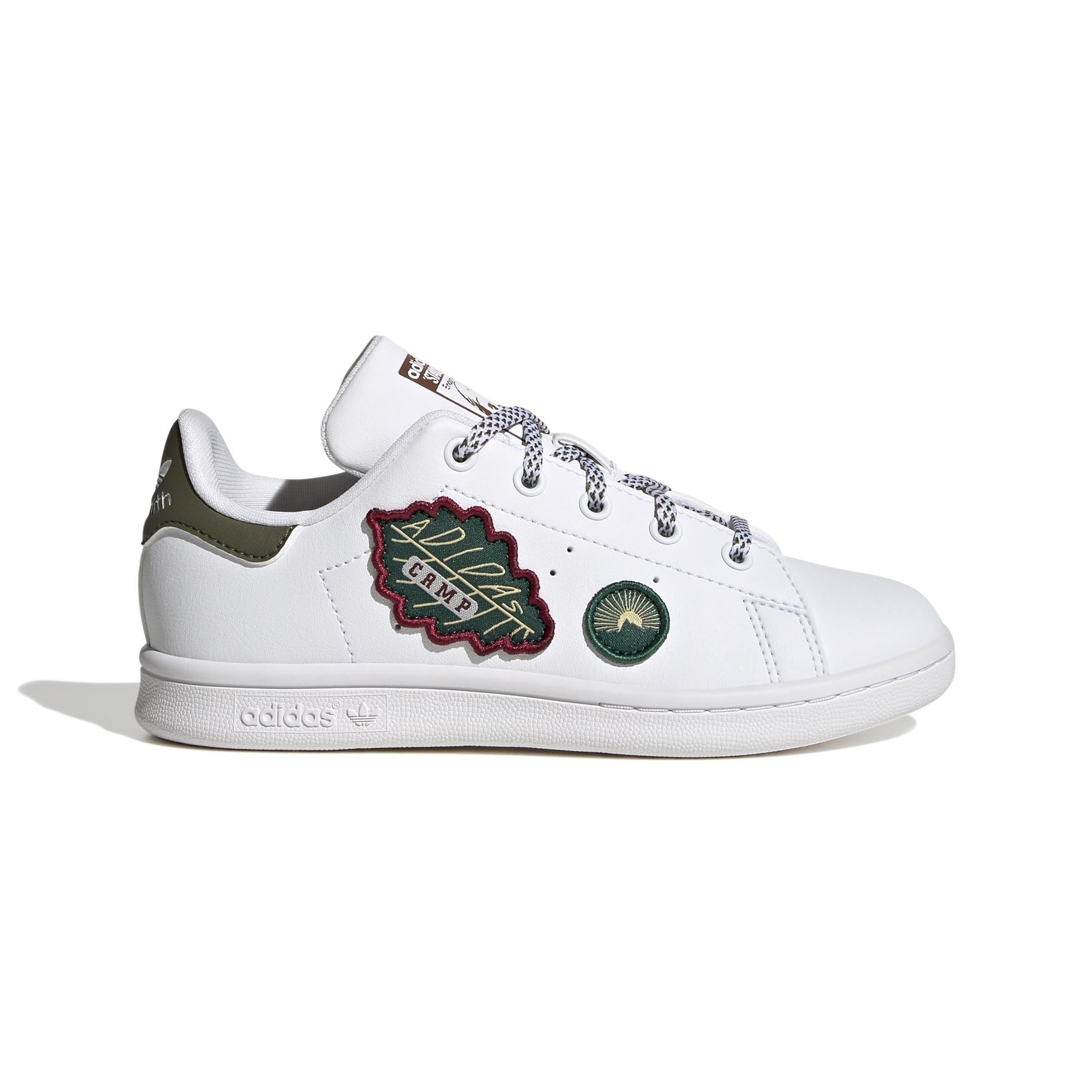 Unisex Kids Stan Smith Shoes, White, A901_ONE, large image number 0