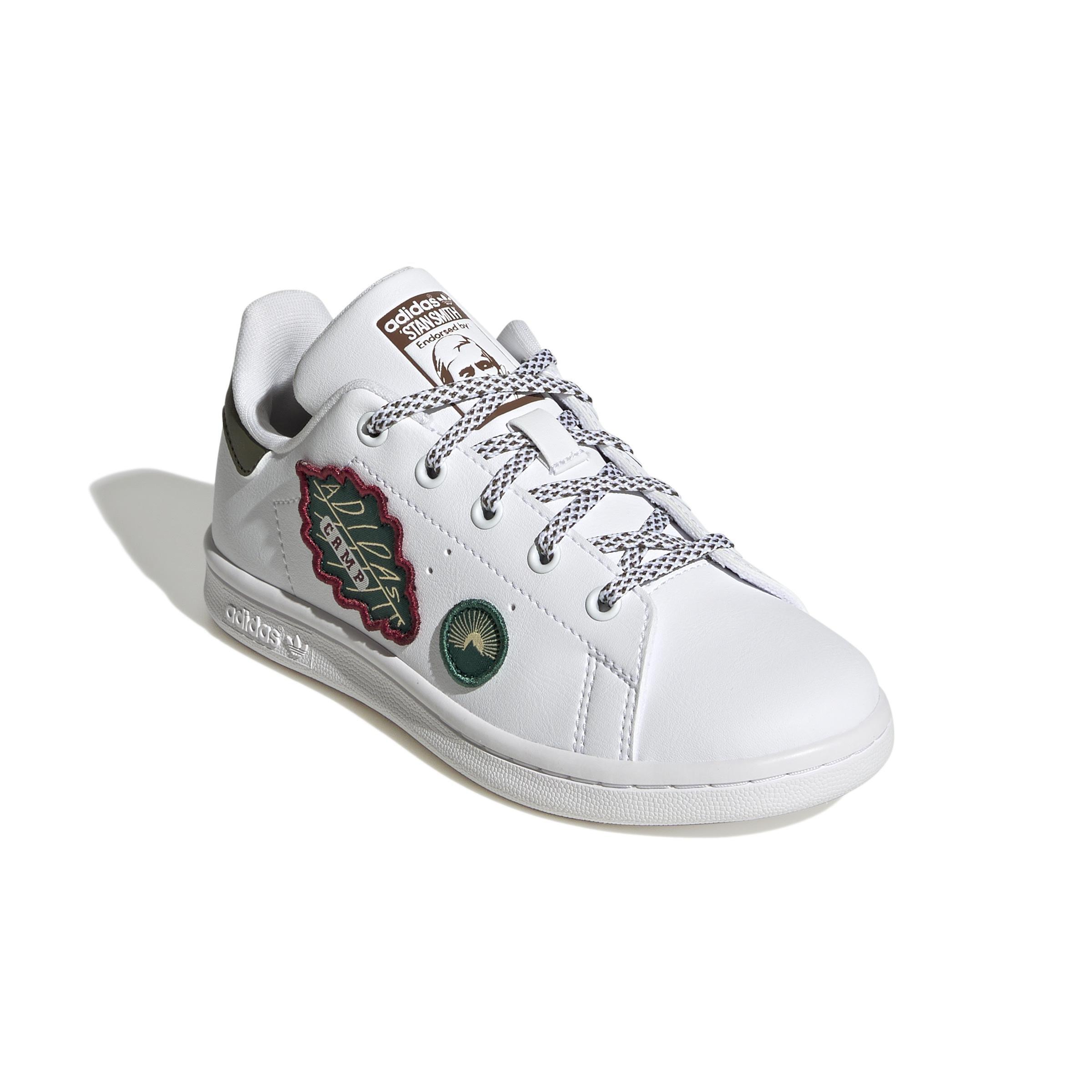 Unisex Kids Stan Smith Shoes, White, A901_ONE, large image number 1