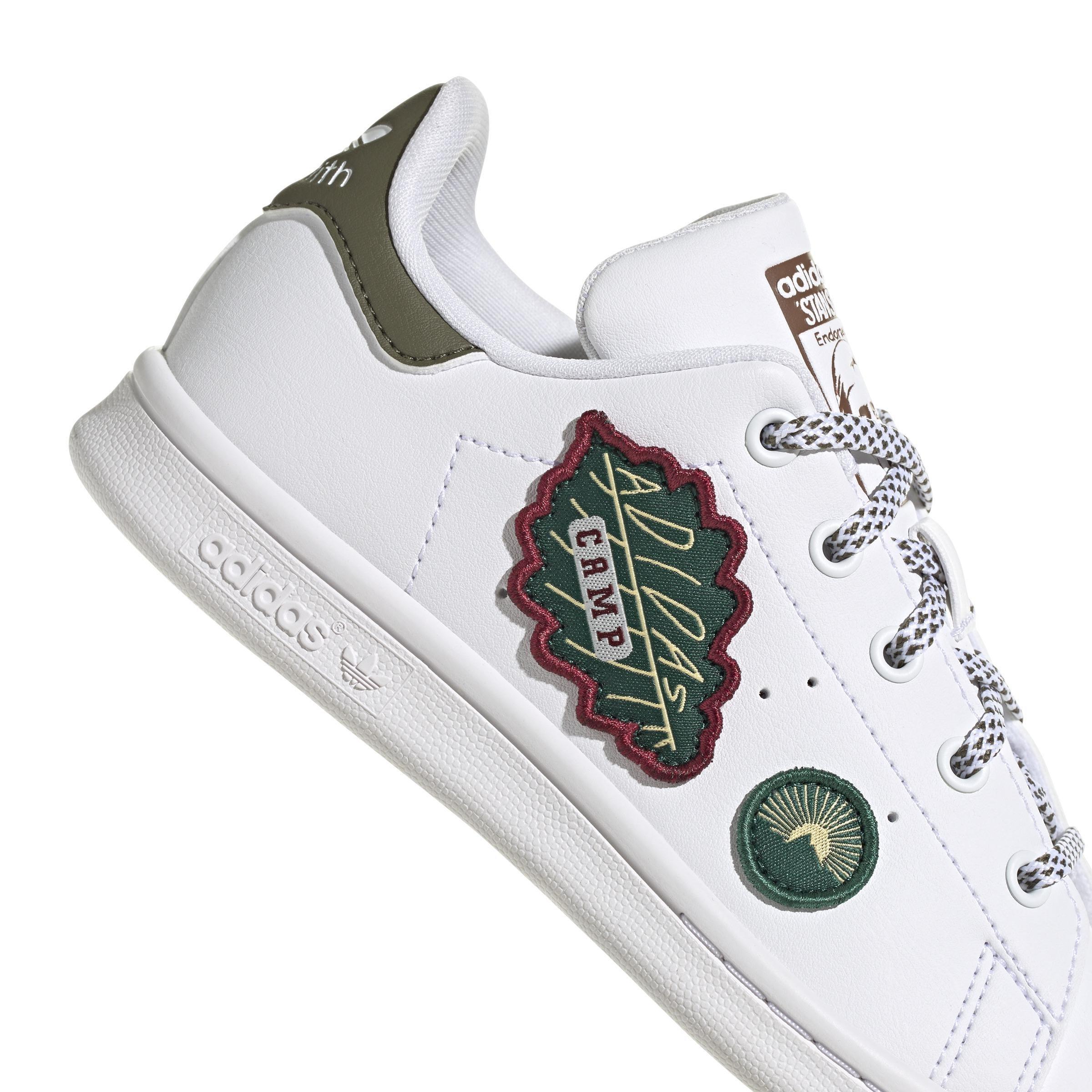 Unisex Kids Stan Smith Shoes, White, A901_ONE, large image number 3