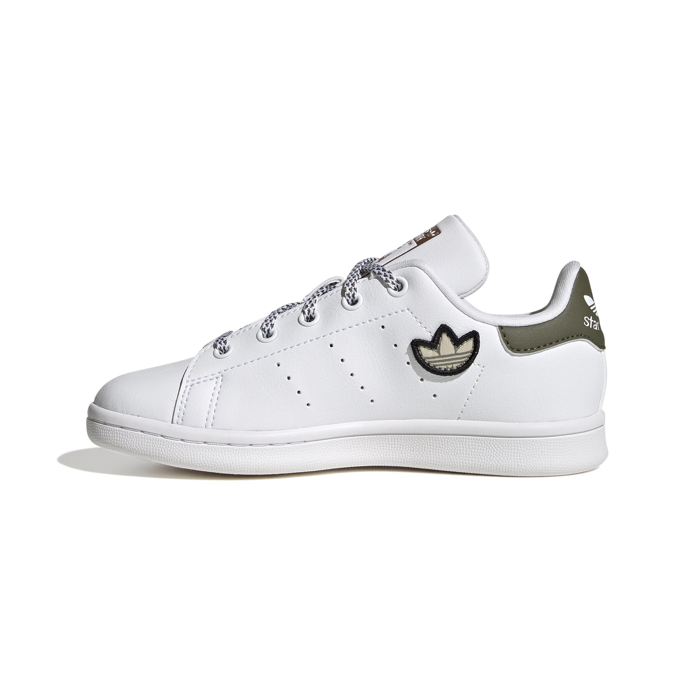 Unisex Kids Stan Smith Shoes, White, A901_ONE, large image number 5