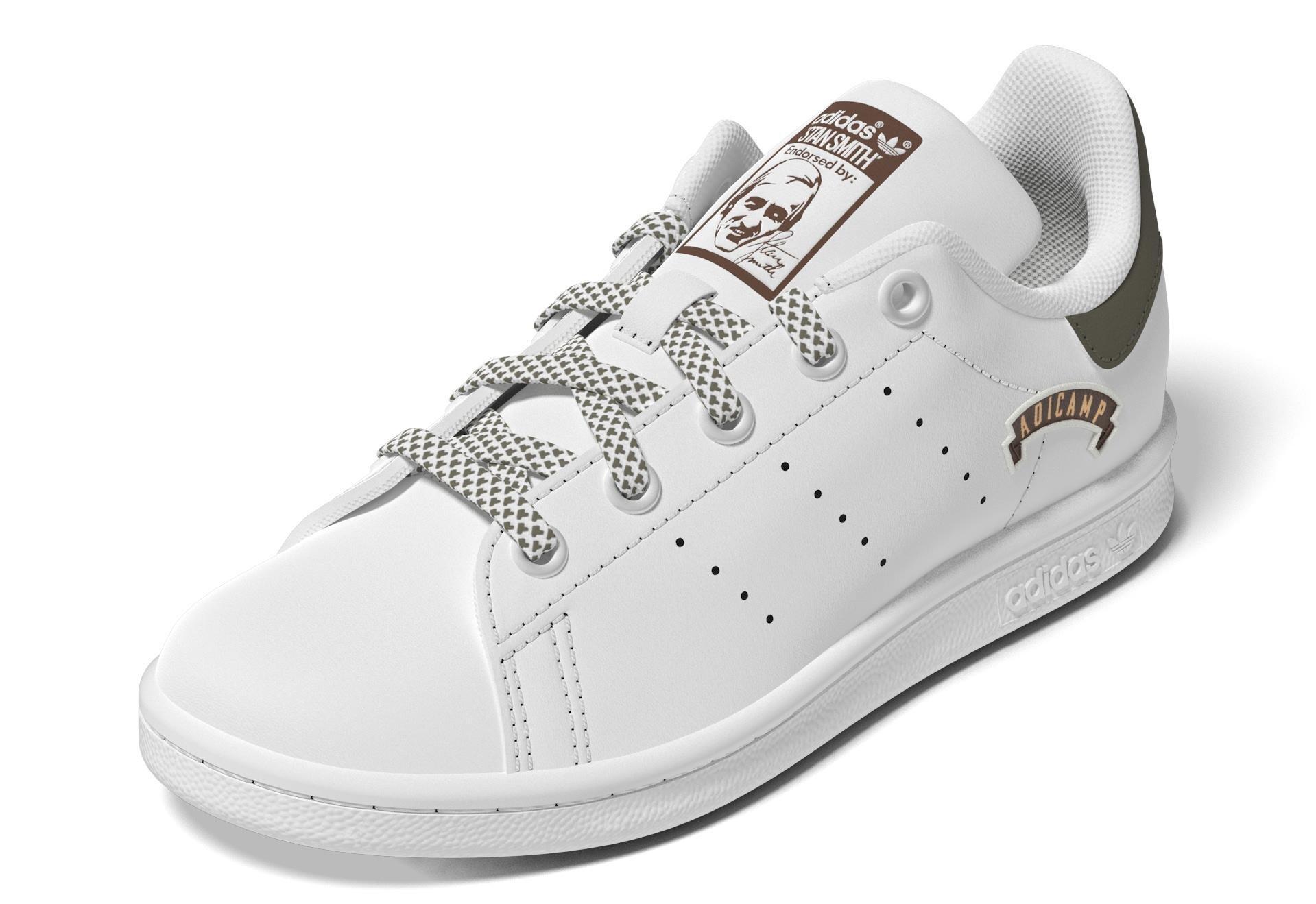 Unisex Kids Stan Smith Shoes, White, A901_ONE, large image number 6