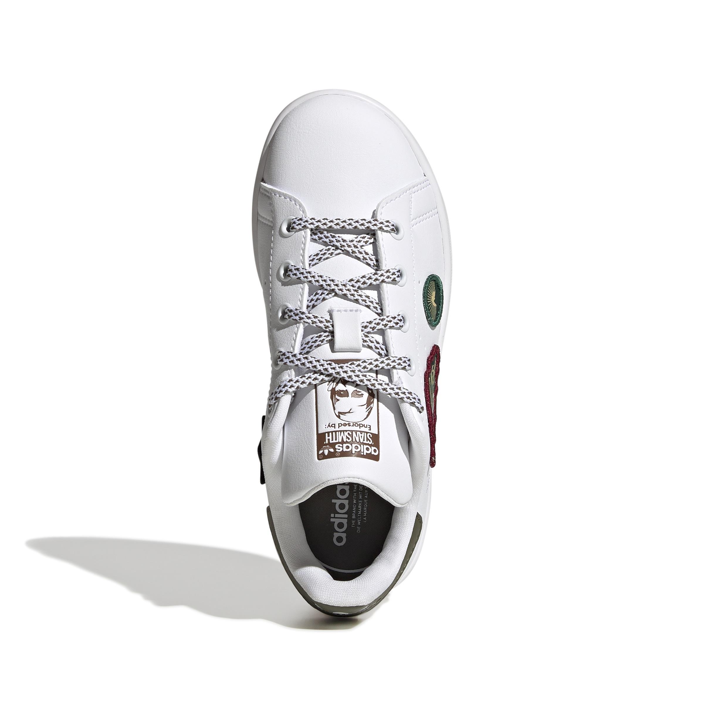 Unisex Kids Stan Smith Shoes, White, A901_ONE, large image number 10