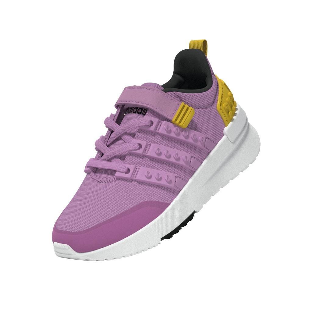 Unisex Kids adidas x LEGO Racer TR21 Elastic Lace and Top Strap Shoes, Purple, , large image number 7