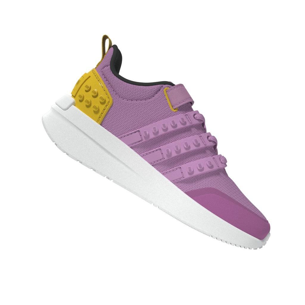 Unisex Kids adidas x LEGO Racer TR21 Elastic Lace and Top Strap Shoes, Purple, , large image number 10